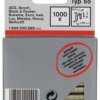 Zszywki z wąskim grzbietem typu 55, utwardzane 6 x 1,08 x 19 mm, 1000 szt. Bosch Accessories 1609200389, N/A, Wymiary (D