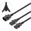 Manhattan 157469 Current Cable 2x IEC C13 to 1x IEC C14 1.8m Black