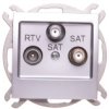 Impresja Gniazdo Antenowe Rtv-Sat-Sat Srebrne Gpa-Y2s/M/18