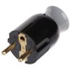 Wtyczka prądowa obrotowa [2P+Z] Uni-Schuko 230V 16A czarno-szara na kabel LEGRAND