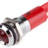 Lampka kontrolna do montażu panelowego 110V ac, czerwona 14.5mm Chrom Końcówka lutownicza RS PRO
