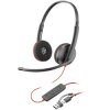 HP Poly 93S87AA Blackwire C3220 Stereo Black Corded Over-ear Headset