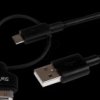 LTADUB1MB Data and charging cable, USB-A > lightning / dock / micro-B, 1 m