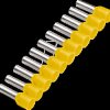 187512 Aderendhülse Bandware 1mm²x8mm, gelb Riegel 50Stk. , Farbreihe 2