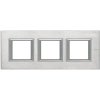 AXOLUTE Ramka 3 potrójna prostokątna pozioma 3X2 moduły szczotkowany chrom HA4802M3HCR LEGRAND