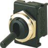 Toggle switch, black, 1 pole, latching, On-Off, 6 A/250 VAC, silver-plated, 1821.6101