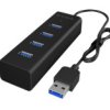 Koncentrator USB 3.0 USB 3.0 IB-HUB1409-U3 USB 4 Magistrala USB USB A, ICY BOX