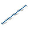 Listwa kołkowa goldpin 1x40 pin, raster 2,54 mm, prosta, niebieska