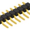 Pin header, 8 pole, pitch 2.54 mm, straight, black, 10137128