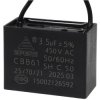 Kondensator rozruchowy do silnika 3.5uF 450VAC, przewody 20cm, 38x18,5x29mm