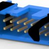 Pin header, 14 pole, pitch 2.54 mm, straight, blue, 2-1761606-5
