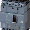 Wyłącznik kompaktowy MCCB, 4-biegunowy, 100A, 690V, Stałe, Siemens, 3VA