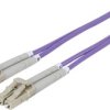 Kabel przyłączeniowy Intellinet światłowodowy, Duplex, Multimode, LC/LC, 50/125 µm, OM4, 2 m, fioletowy