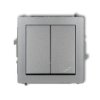 Deco Łącznik Jednobiegunowy Ze Schodowym (Osobne Zasilanie) Srebrny Metalik...
