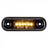 Lampa obrysowa LED pomarańczowa 6 diod 12/24 V, klosz przyciemniany DARK - L1321