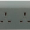 Gniazdo wtykowe Typ G - brytyjski MK Electric ścieżki: podwójne z przełącznikiem 13A