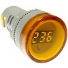 500V AC LED Voltage Meter, Round, Orange