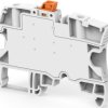 Screw terminal block, screw connection, 4.0 mm², 2 pole, 26 A, 6 kV, gray, 1SNK506310R0000