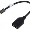 AD-0003-BK Adapter DisplayPort gniazdo,DisplayPort mini wtyk 0,1m ABS