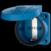 Surface-mounted german schuko-style socket outlet, blue, 16 A/230 V, Germany, IP54, 11311
