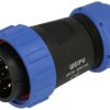 Wtyk; SP2910/P9II-1N; 9 torów (5+4); proste; lutowany; 0,75; 4mm2; 13-16mm; SP29; na przewód; 30mm; skręcane; nylon66; niebiesko