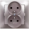 IMPRESJA Gniazdo podwójne z/u tytan GP-2YZ/23