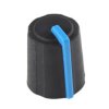 Pokrętło potencjometru oś: 6mm średnica: 11.5mm Wielowypustowe TPE/PP Czarny Sifam