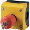 Surface mount housing, 1 emergency stop/emergency off button red with key, 1 Form B (N/C) + 1 Form A (N/O), 216523
