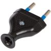 Wtyczka sieciowa WT-1 prosta 2,5A, płaska czarna; Plastrol