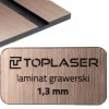 Laminat grawerski 1,3mm szczotkowana miedź/czarny 868 formatka 300x150 mm 30x15 cm do obróbki laserowej