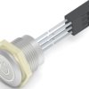 Vandal-proof pushbutton, 1 pole, silver, illuminated  (RGB), 1 A/24 VDC, mounting Ø 16 mm, IP68, 2342833-8