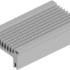 Extruded heatsink, (L x W x H) 100 x 57 x 28 mm, 6 to 2.3 K/W, natural aluminum, 10020664