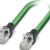 Patch cable, RJ45 plug, straight to RJ45 plug, straight, Cat 5, SF/TQ, PUR, 1 m, green, 1112924