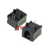 Gniazdo tel. 4P4C czarne lutowan do płytki