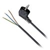 Kabel Zasilający 5m 3x1mm Cz Sieciowy 230V, Czarny, Z/U, Wtyk Kątowy