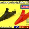 Krokodylek pomiarowy 32A | czerwony + czarny