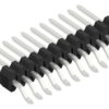 Pin header, 12 pole, pitch 1.27 mm, straight, black, SLVW3SMD04812Z