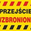 Tabliczka ostrzegawcza PCV /Przejście wzbronione 350x250/ B15/L/P