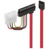 LINDY 33364 SATA Cable Multicolour 2x SATA 7-pin 0.30 m 1x SATA 7+15-pin