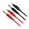 Przewody pomiarowe z krokodylkami 0,32mm2 1m czerwony + czarny