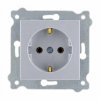 Gniazdo z uziemieniem Schuko 2P+E Srebrny 237/10E EXEN