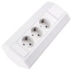 Gniazdo Meblowe, Blatowe 3X Schuko Przedłużacz Narożny 1,8M Biały Corner Box