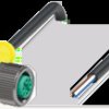 Sensor actuator cable, M12 cable socket, angled, A to open end, 4 pole, 5 m, PUR, black, 4 A, 254643