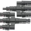 Złącze fotowoltaiczne MC4 typ T potrójne 2,5-4mm2 6mm2 IP67 1000V DC