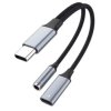 KABEL ADAPTER PRZEJŚCIÓWKA GNIAZDO USB-C - GNIAZDO C - GNIAZDO JACK 1,0M (ZLAUDIO-USBC-GNCGNJ)