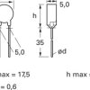 PTC thermistor, 6 Ω, 80 °C, ±25 %, radial, B59840C0080A070