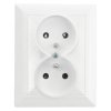 Gniazdo podwójne p/t 2x2P+Z Pearl, 16A, 250V, PT-6 P, biały,OR-OE-7706/K/W