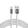 Kabel przewód silikonowy USB - micro USB everActive CBS-1.5MW 150cm z obsługą szybkiego ładowania do 2,4A biały