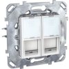 UNICA Gniazdo komputerowe 2x RJ45 kat.6 STP biel polarna MGU50.2626.18Z SCHNEIDER ELECTRIC