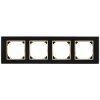 Vestra Ramka poczwórna IP20 czarny/złoty 3874-47